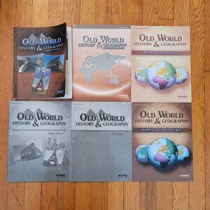 Abeka Old World History Geography Maps Activities Textbook 6 Book Lot Homeschool